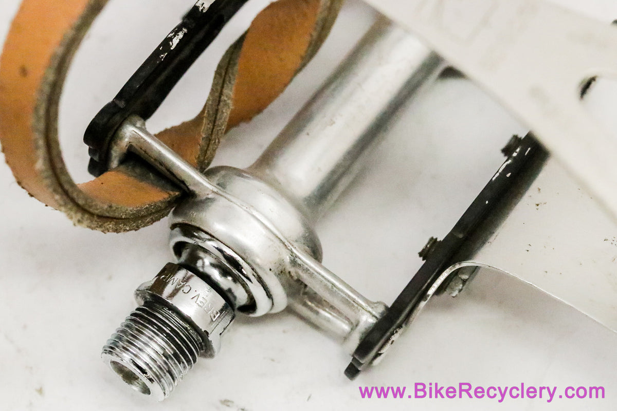 Campagnolo Record Superleggeri #1038/A Pista Pedals: L Clips Bierreci Straps