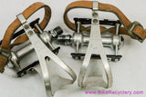Campagnolo Record Superleggeri #1038/A Pista Pedals: L Clips Bierreci Straps