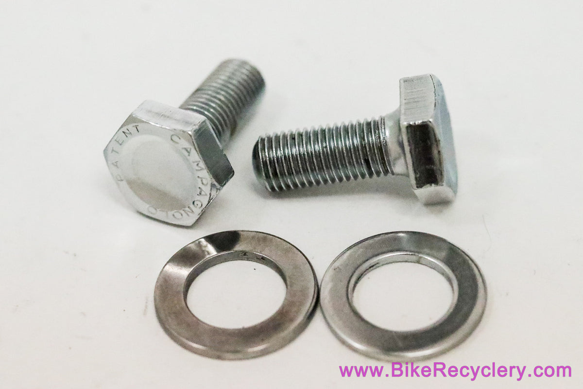 NOS Campagnolo Nuovo Record CHROME Crank Bolts: RARE Version! #748/749 (Take Off)