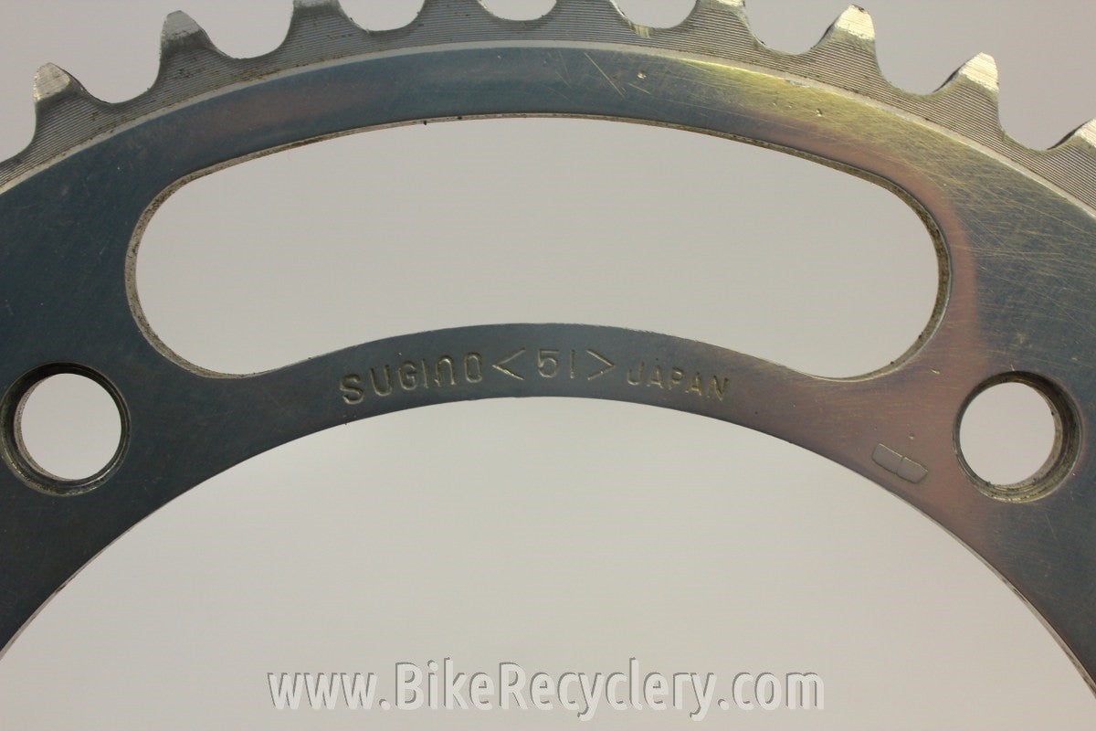 Sugino Mighty Competition Track Chainring: 51T, 1/8",151 BCD