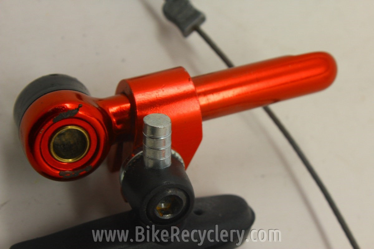 Red Anodized Cantilever Brake: Clone of Avid Tri Align / WTB Speedmaster 1990's Vintage