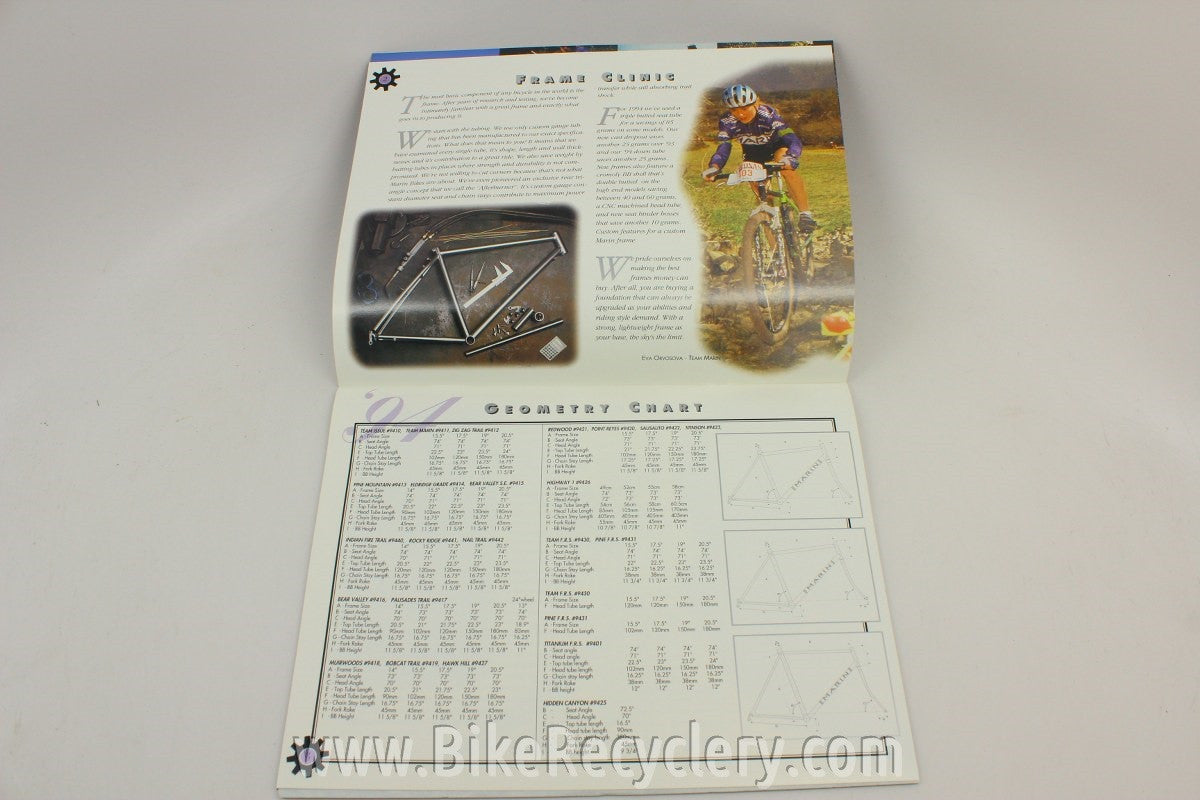 1994 Marin Bicycles Catalog & Dealer Price List