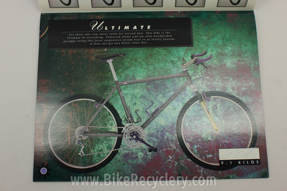 1994 Marin Bicycles Catalog & Dealer Price List