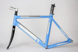 56cm Duratec T14 Cyborg "Mac Freshy" Handmade Track Sprinter Frame + Winwood Carbon Fork: Czech Made - STIFF 7020 Duraluminum - MSRP: $1700