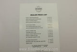 1990's White Industries Catalog & Dealer Price List