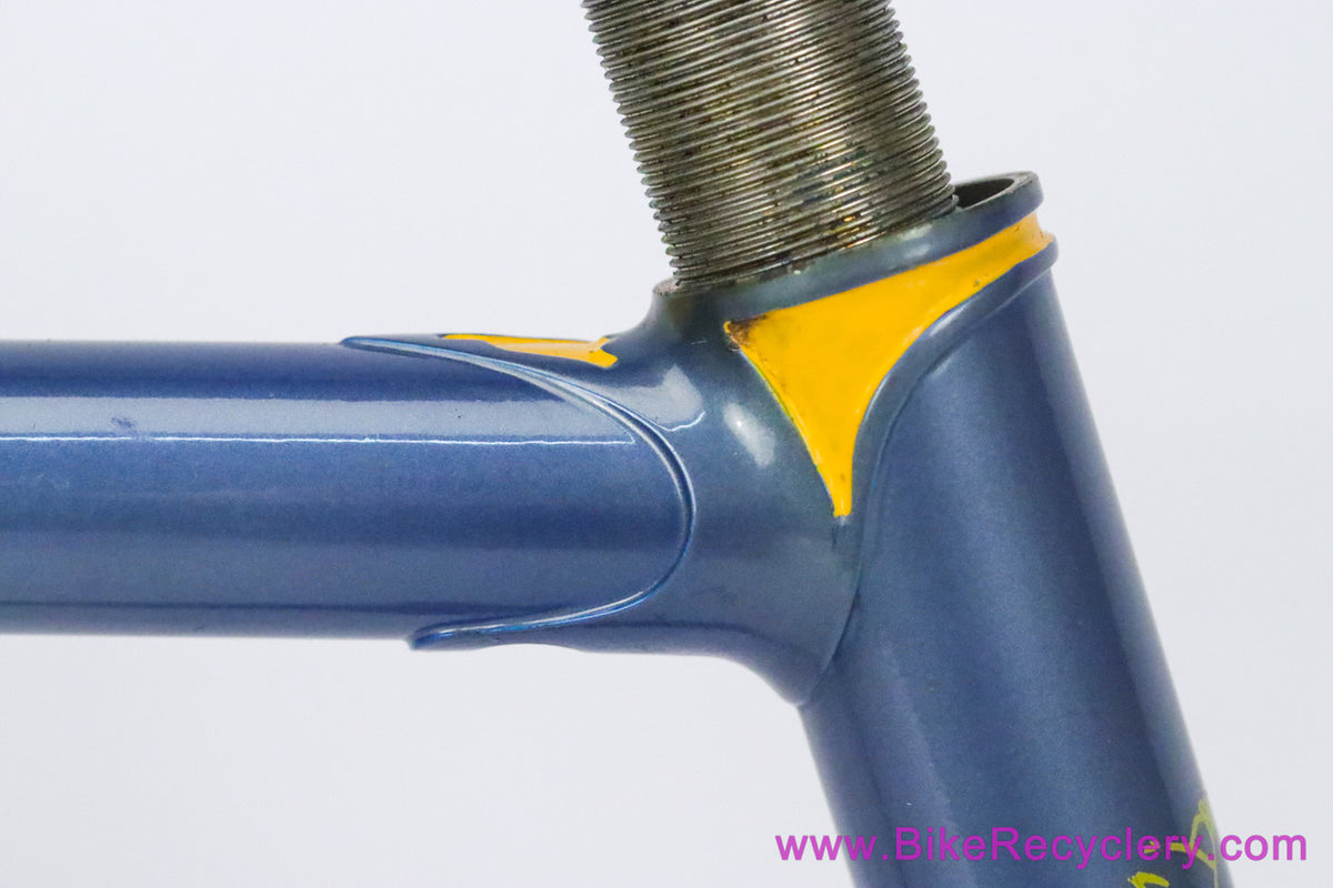 ~1973 SOMEC Special Frameset: 56cm - 12th Frame!!! - Unrestored - Blue/Yellow - Tulip Pantograph (EXC+)
