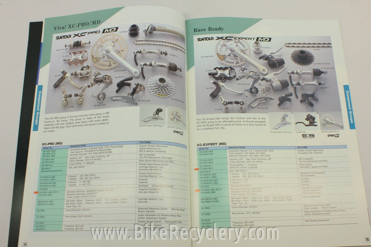 1994 Suntour Catalogs: Full Consumer Catalog, Tech Catalog - Suntour's Last Catalogs!
