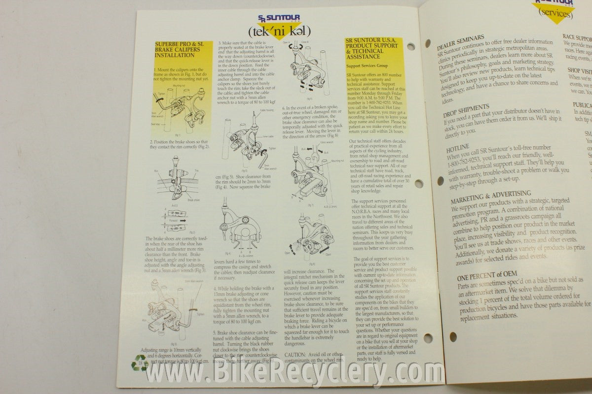 1994 Suntour Catalogs: Full Consumer Catalog, Tech Catalog - Suntour's Last Catalogs!