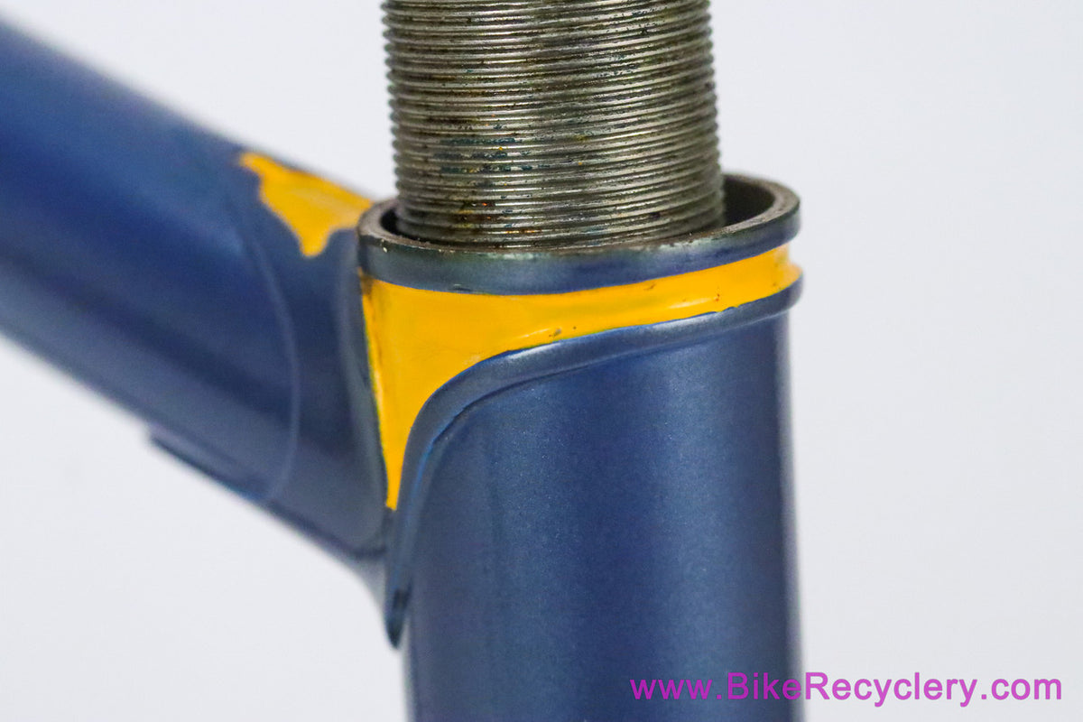 ~1973 SOMEC Special Frameset: 56cm - 12th Frame!!! - Unrestored - Blue/Yellow - Tulip Pantograph (EXC+)