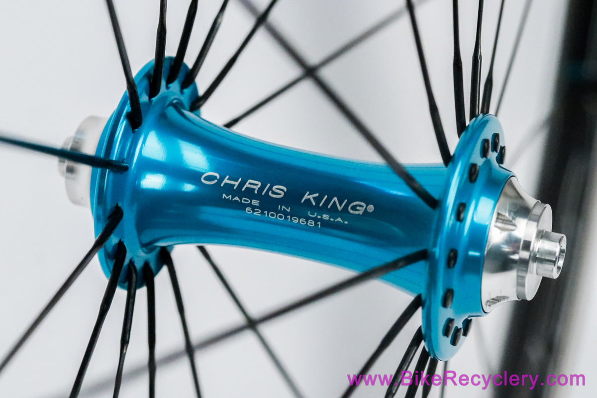 Chris King R45 Turquoise / HED Belgium C2 Wheelset: 28H - Shimano HG 11s - Sugar Wheel Works (Mint, Low Miles)