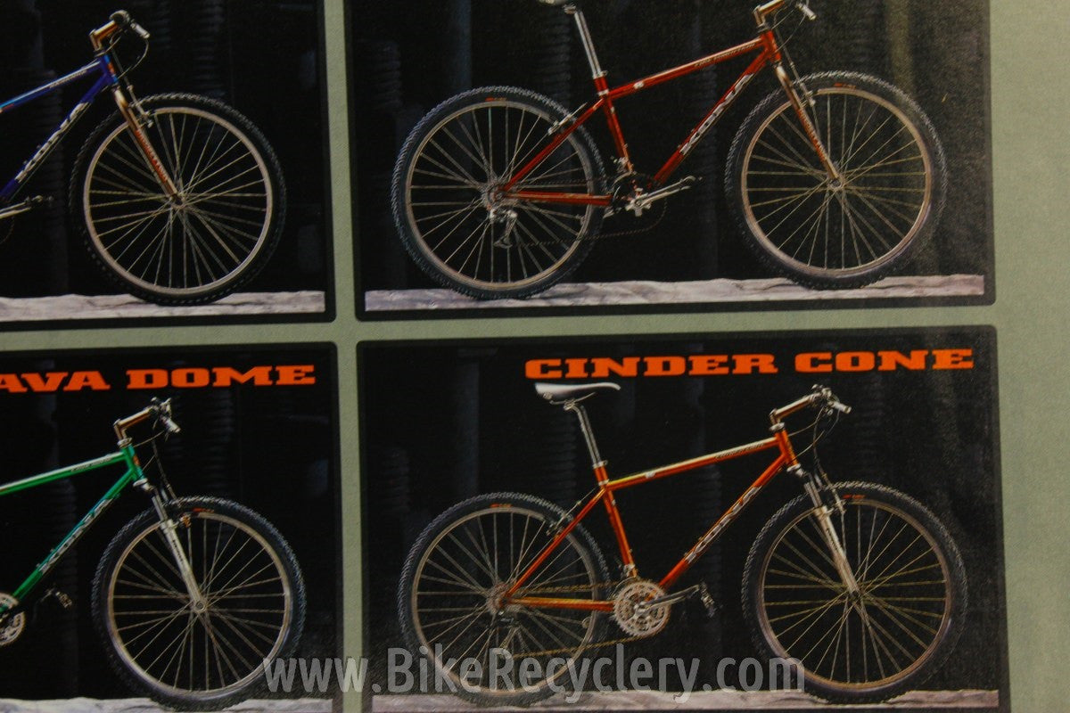 1994 Kona Bikes Catalog / Poster! Sex One, Cinder Cone, etc 17x10"