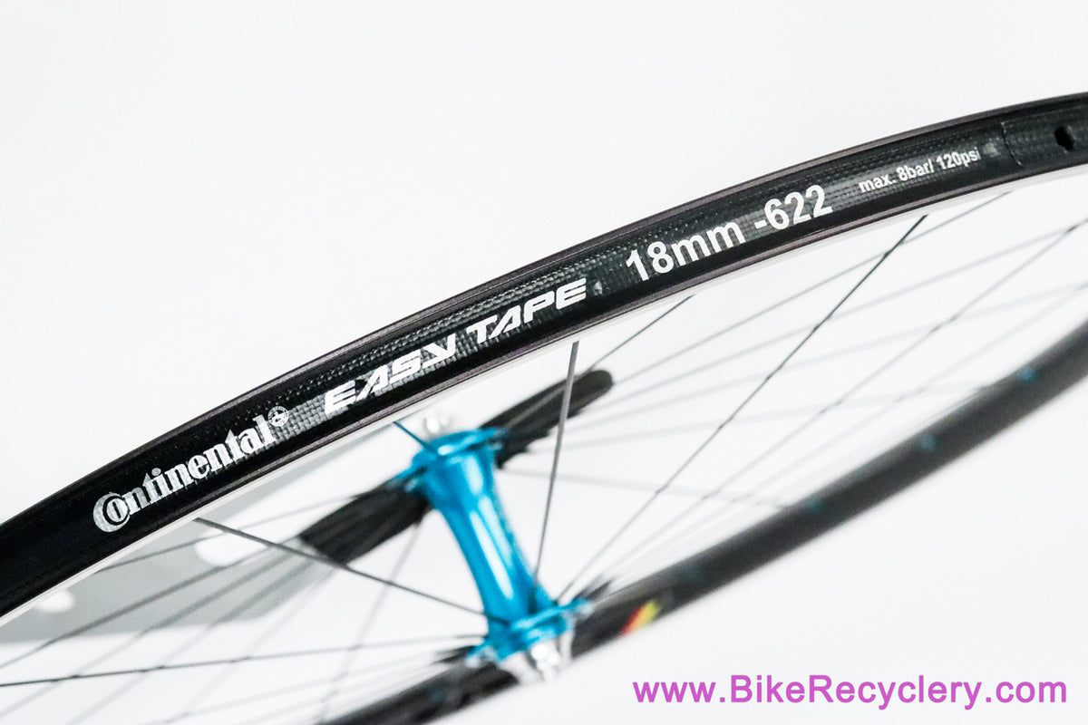 Chris King R45 Turquoise / HED Belgium C2 Wheelset: 28H - Shimano HG 11s - Sugar Wheel Works (Mint, Low Miles)
