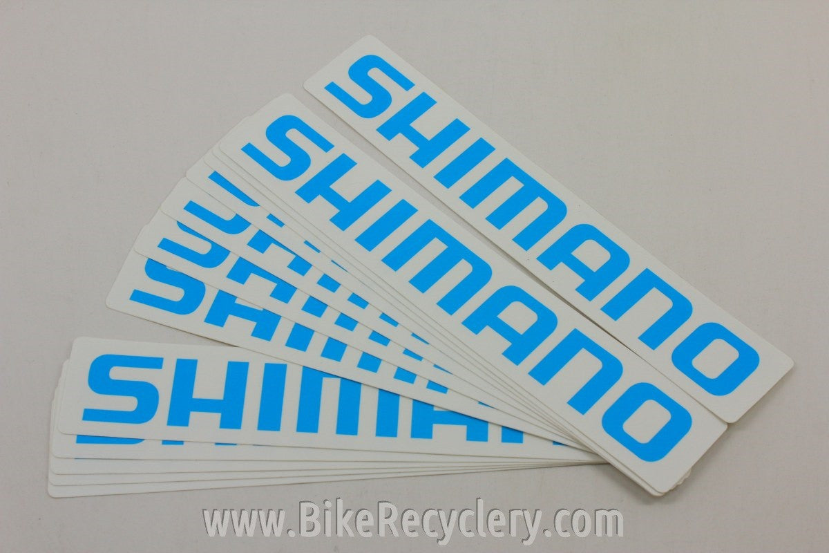 Shimano Sticker: Blue / White, 8.5" x 1.5" FREE SHIPPING
