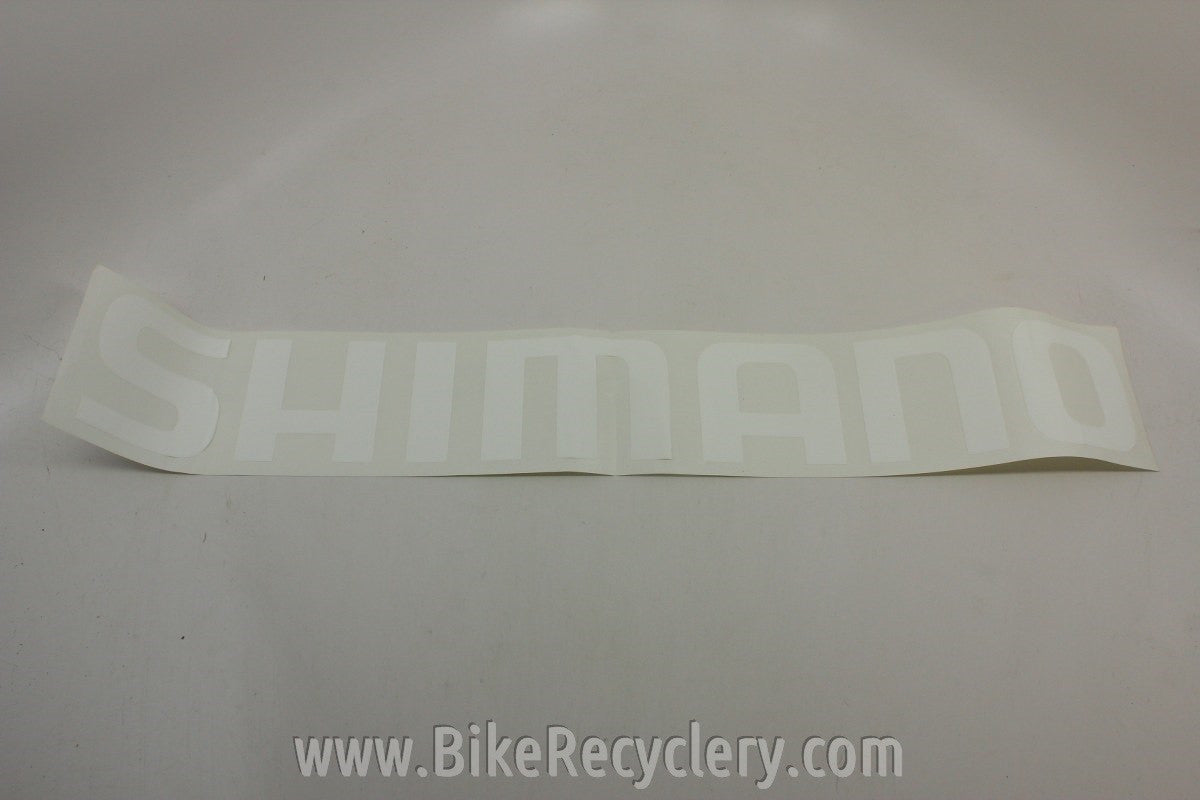 Shimano Window Transfer Decal / Sticker: White, HUGE 26" x 3.5" FREE SHIPPING