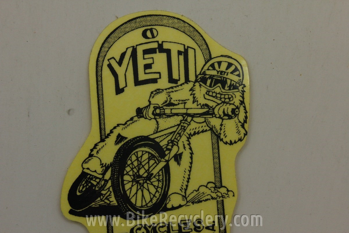 Vintage YETI Headtube Badge Decal Sticker: Yeti FRO, ARC, Ultimate