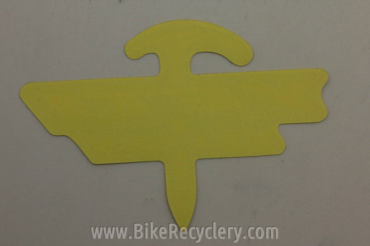 1990's YETI Cycles Sticker: Ice Axe Logo 5 3/4" x 4" Teal White