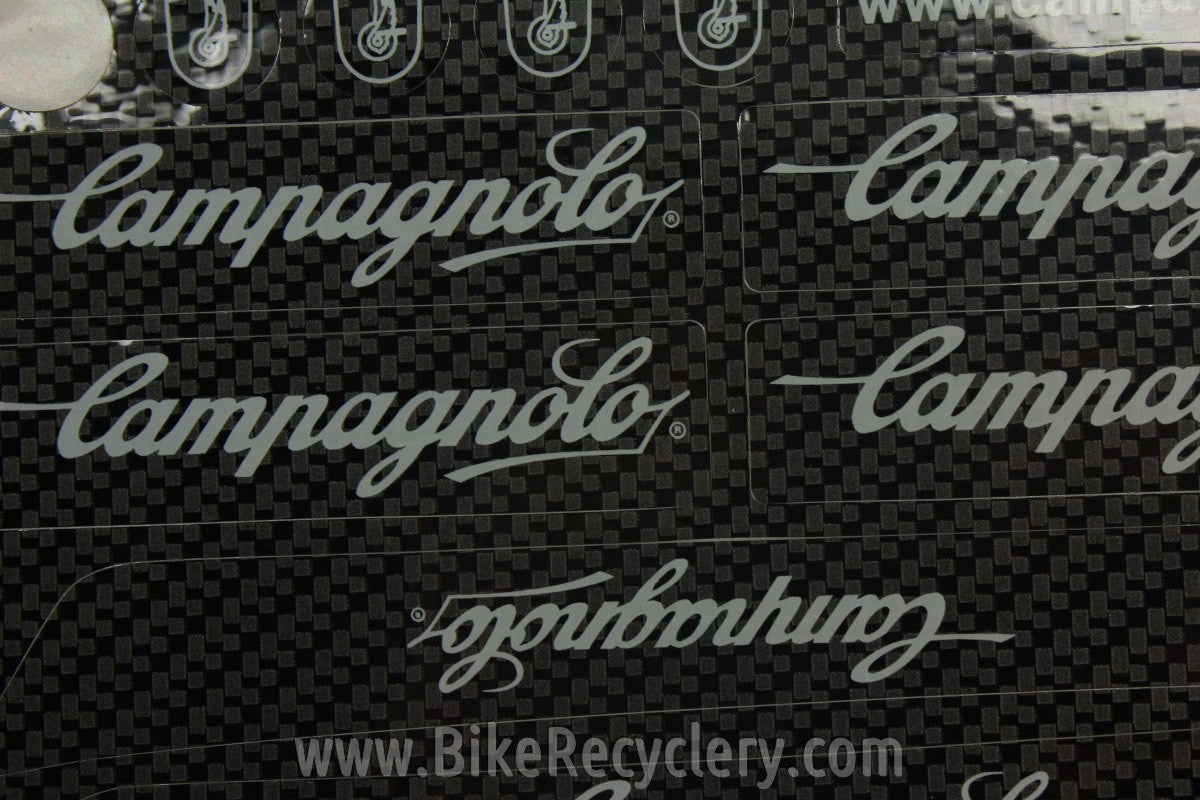 Campagnolo Sticker Sheet: 11 Stickers; Chainstay, Frame, Shield Logo, Website