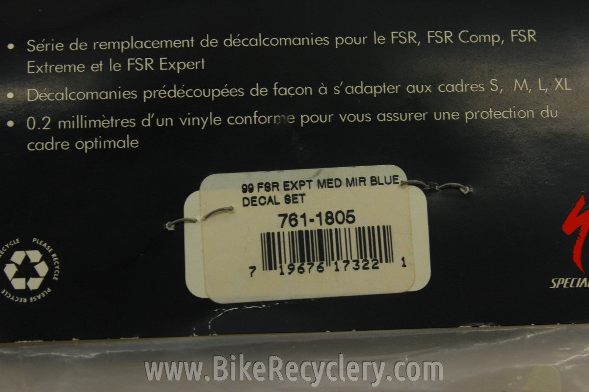 1999 Specialized FSR Decal Kit: Blue NIB
