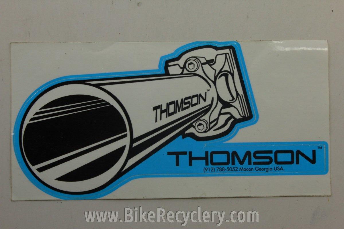 Thomson Seatpost Sticker: ~7" x 4" Blue White FREE SHIPPING