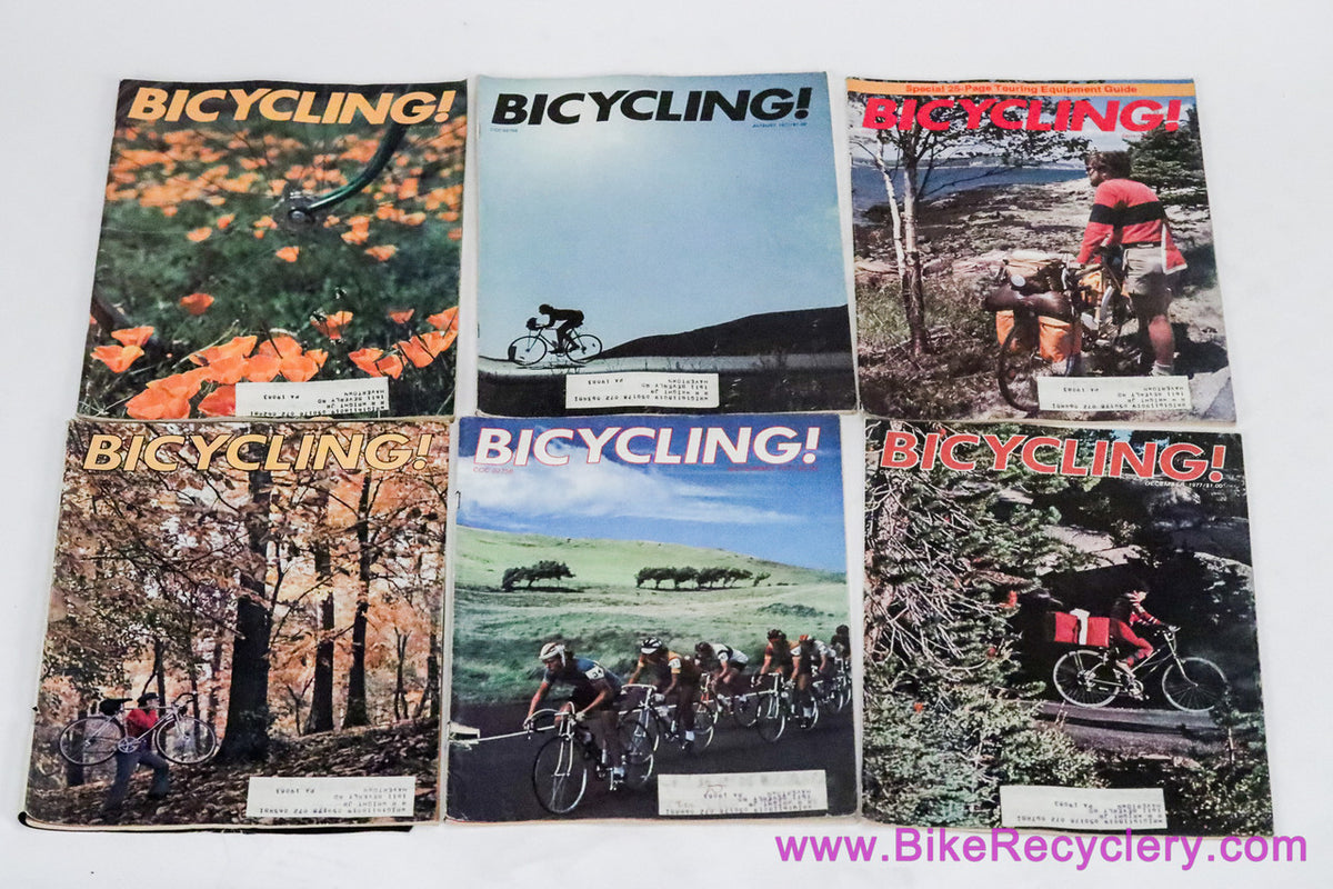 1977 Bicycling Magazine: Complete Year Set 12 Issues