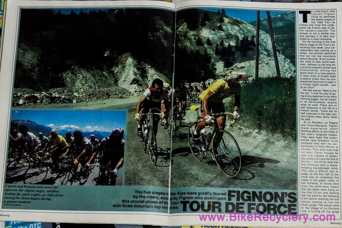 Winning Bicycle Racing Illustrated Magazine LOT: 1983-1985 - Lemond Moser Kelly Boyer Fignon + Coors Classic Map