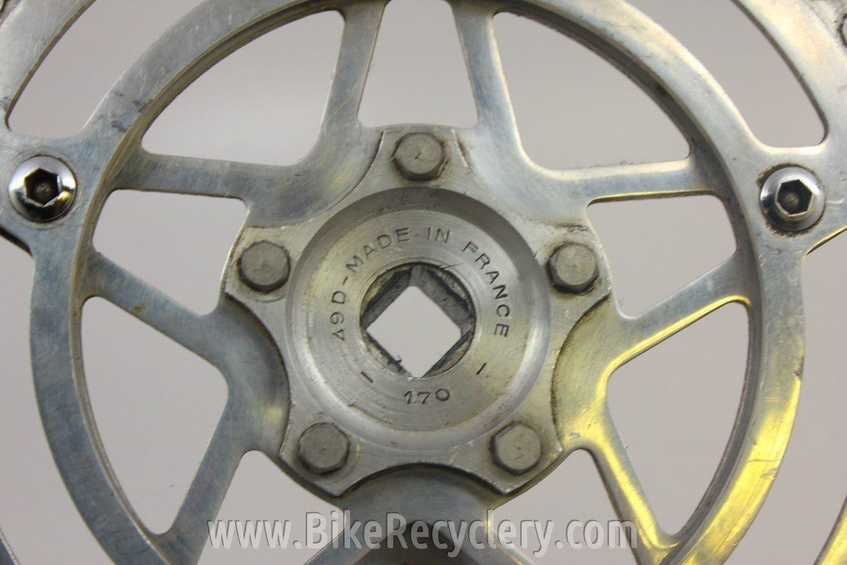 Stronglight 49D Cyclotourist Crankset: 170mm, 53/42t