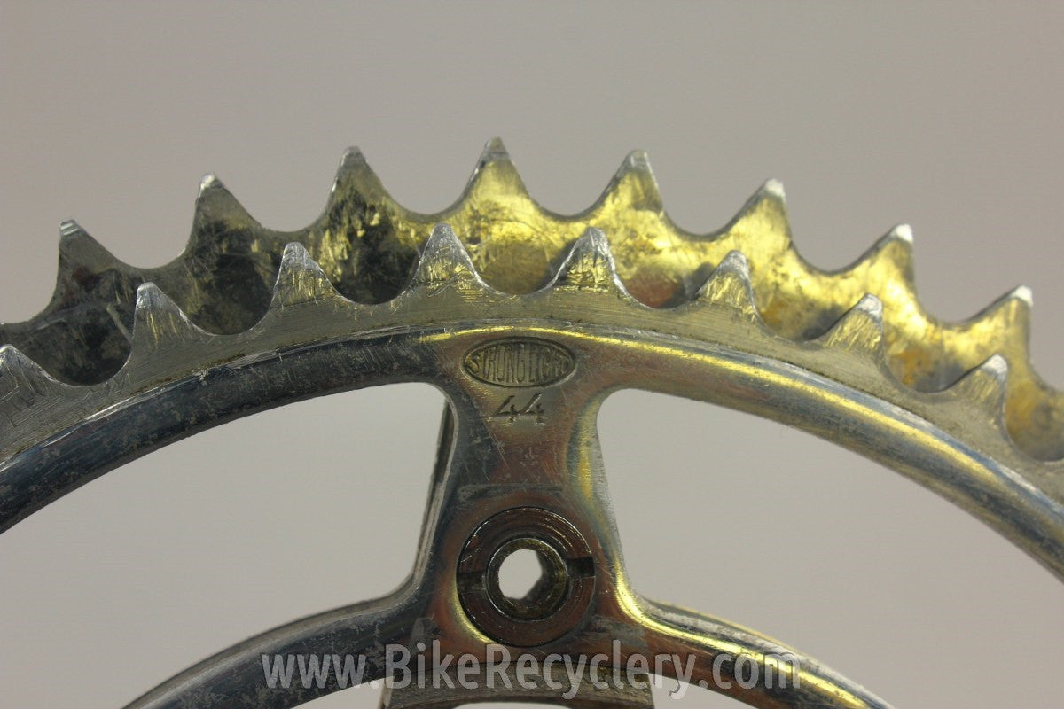 Stronglight 93 Super Competition Crankset: Dust Caps, Worn Half-Step Rings 48/44t