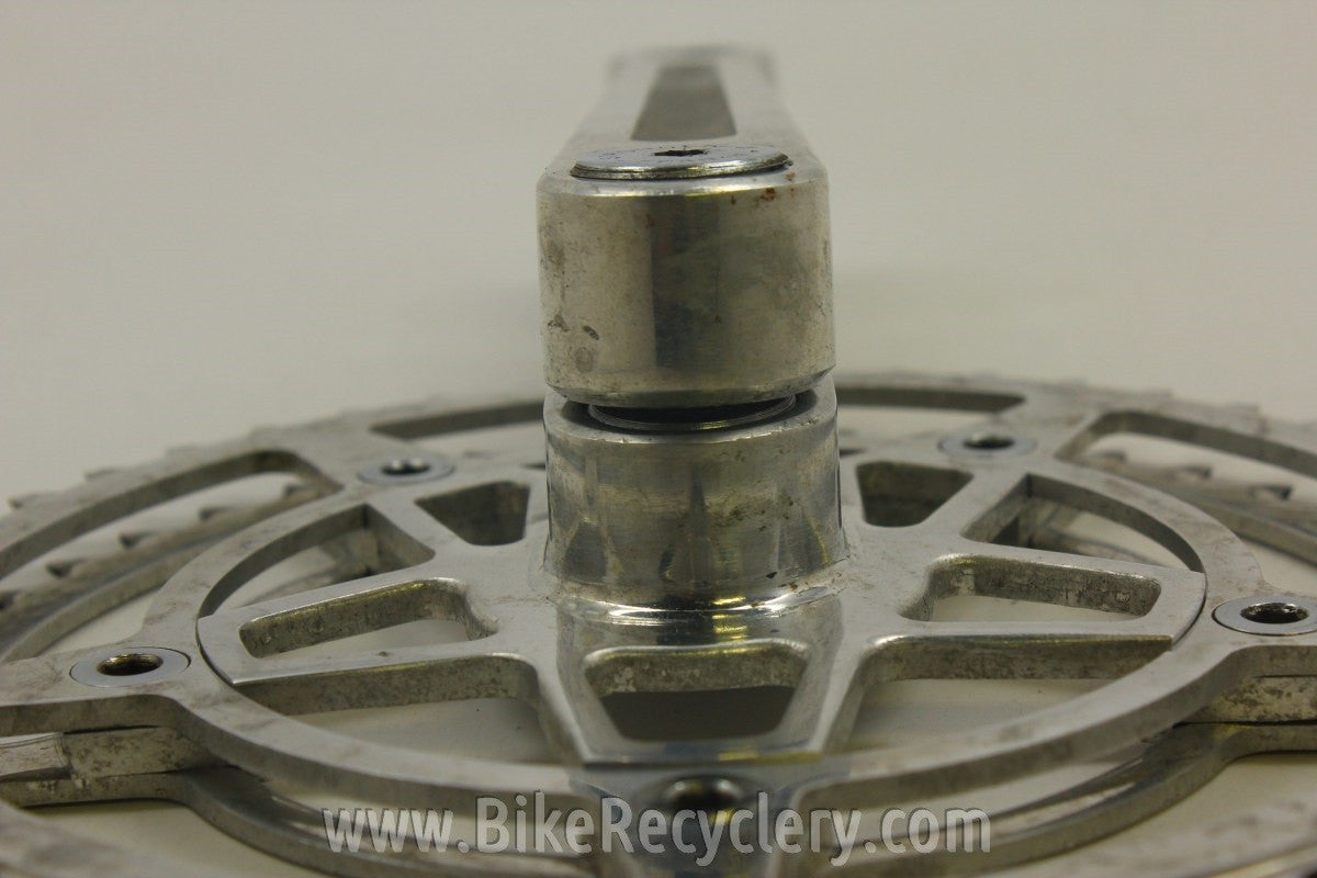 Stronglight 93 Super Competition Crankset: Dust Caps, Worn Half-Step Rings 48/44t