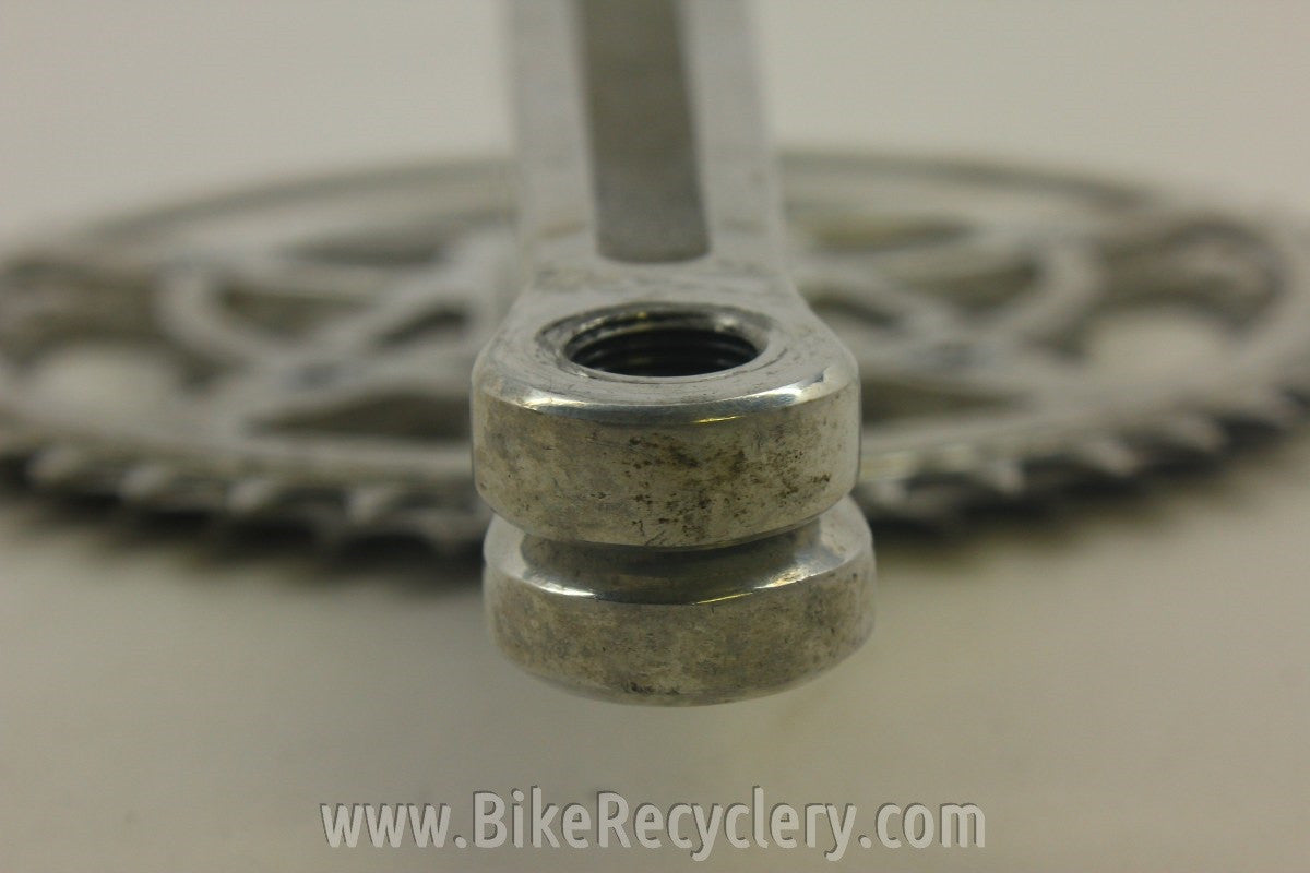 Stronglight 93 Super Competition Crankset: Dust Caps, Worn Half-Step Rings 48/44t