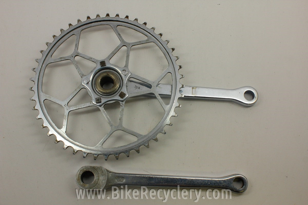 1950's Williams B100 Crankset: 177.5mm, 46T, Interchangeable w/ TA