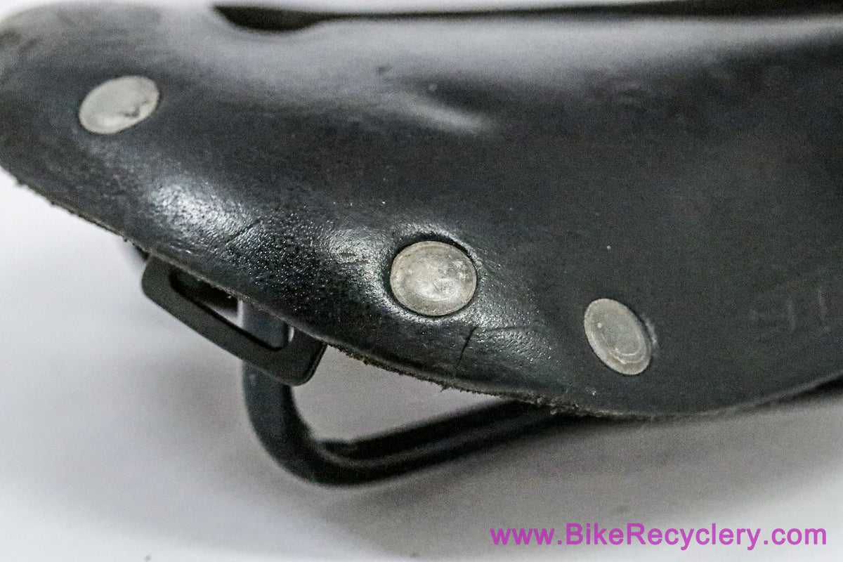 Selle Anatomica Titanico Leather Saddle: Black (Tension Bolt Issue, for parts Or Repair)