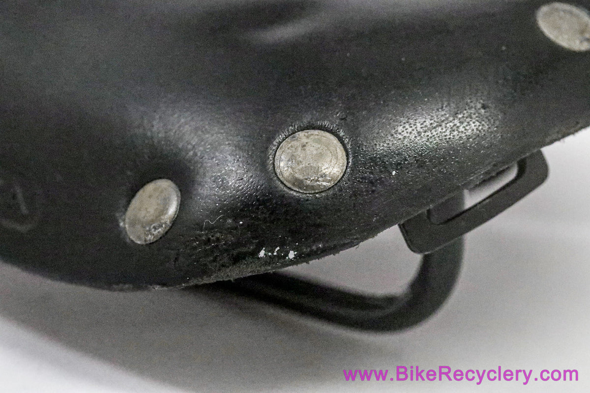 Selle Anatomica Titanico Leather Saddle: Black (Tension Bolt Issue, for parts Or Repair)