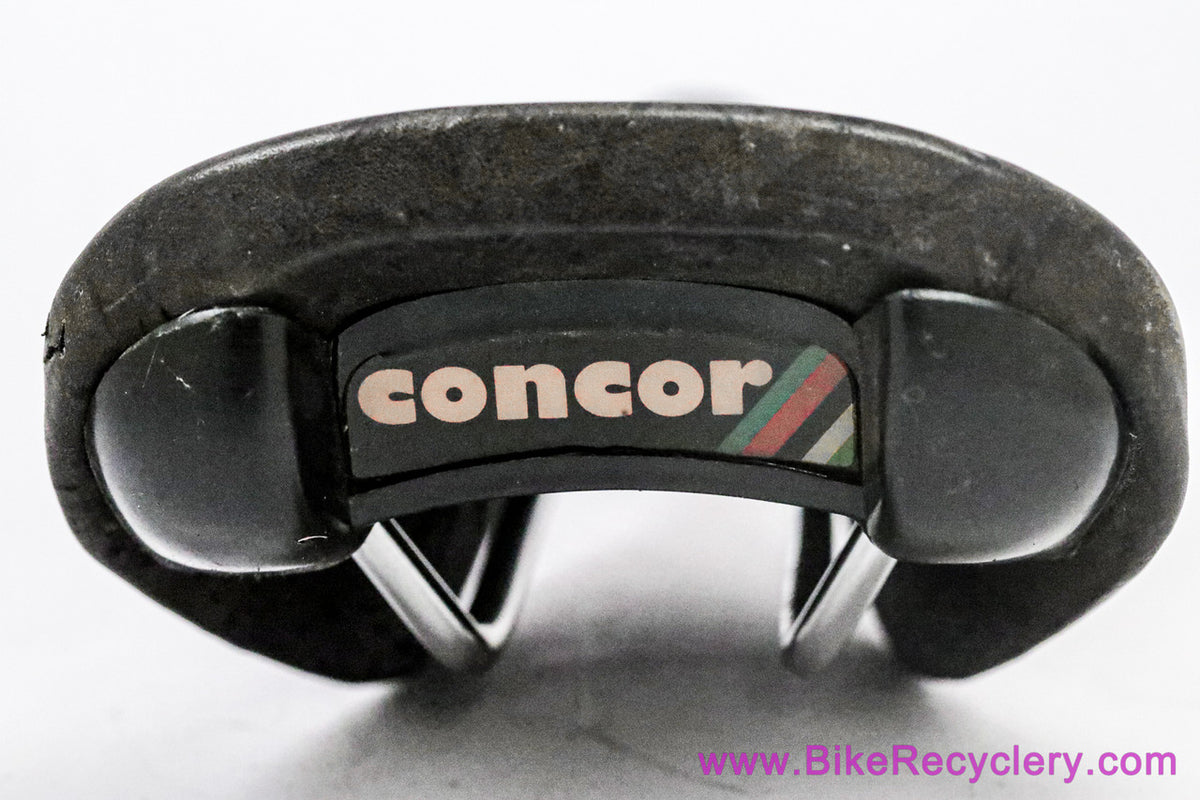 San Marco Concor Supercorsa Confort Buffalo Leather Saddle: 1980's 1990's - Dark Brown (EXC)