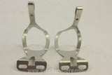 NOS Campagnolo Superleggeri Toe Clips: Alloy Shield Logo, MEDIUM