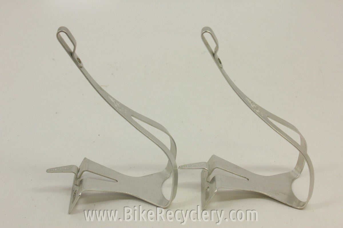 Campagnolo Record Toe Clips: Alloy, Wheel Logo, LARGE