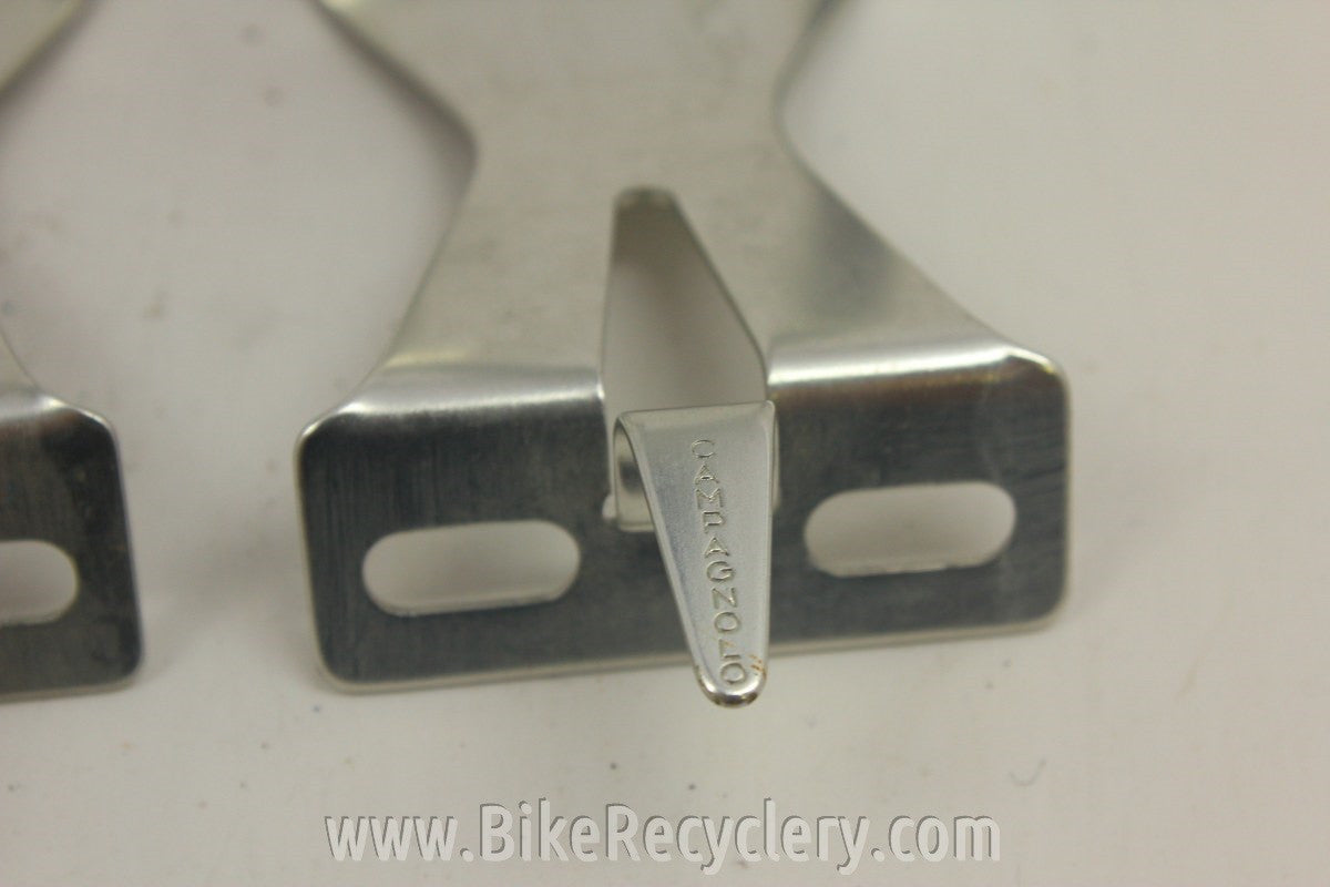 Campagnolo Record Toe Clips: Alloy, Wheel Logo, LARGE