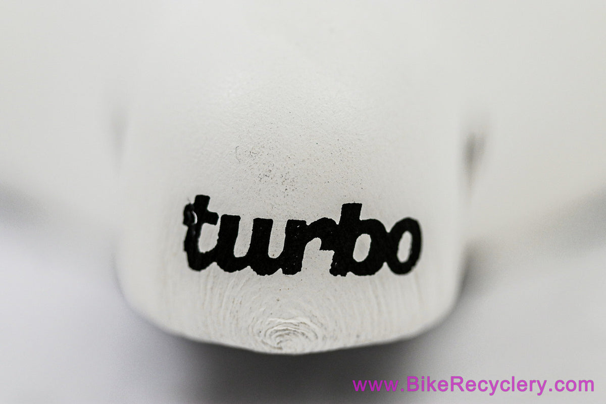 Selle Italia L. Turbo Saddle: Smooth White Leather - Shorter/Wider Version