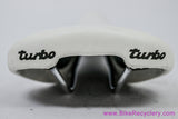 Selle Italia L. Turbo Saddle: Smooth White Leather - Shorter/Wider Version
