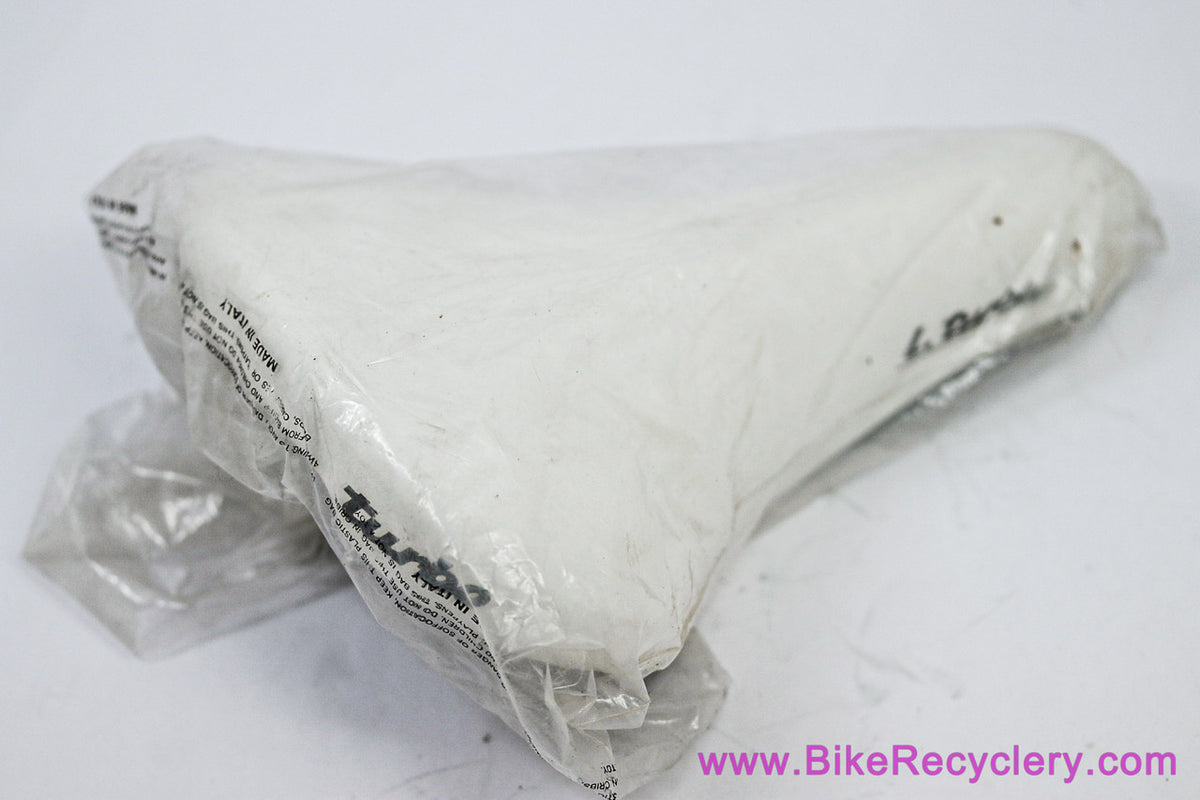 Selle Italia L. Turbo Saddle: Smooth White Leather - Shorter/Wider Version