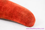 Iscaselle Tornado Saddle: Suede Leather - Red Orange Hippie Shag Rug (EXC)