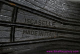 Iscaselle Tornado Saddle: Suede Leather - Red Orange Hippie Shag Rug (EXC)