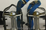 Campagnolo Record SL Superleggeri Pedals: Black w/ Blue Campagnolo Toe Straps