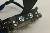Campagnolo Record SL Superleggeri Pedals: Black w/ Blue Campagnolo Toe Straps