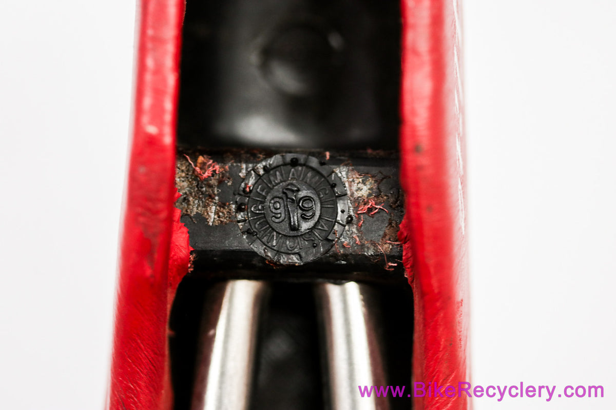 Selle Italia Flite Titanium Genuine Gel:  Red  Leather + Black Kevlar - 1999 (Near Mint+)