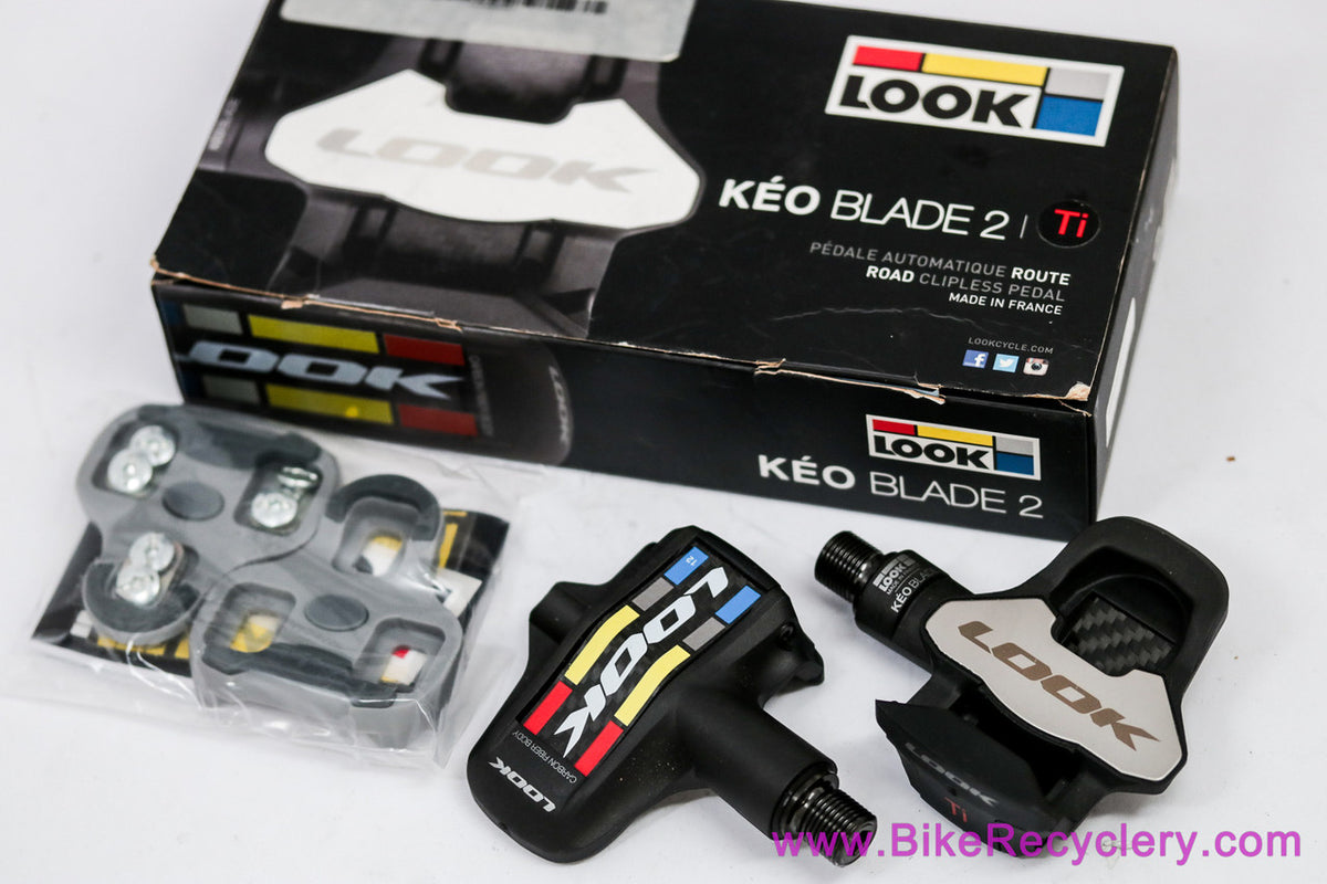 NIB/NOS Look Keo Blade 2 Pro Team Ti / Carbon Clipless Pedals: 12Nm - Cleats