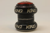 Chris King 1 1/8" Threadless Aheadset Headset: Black w/ Red Top Cap