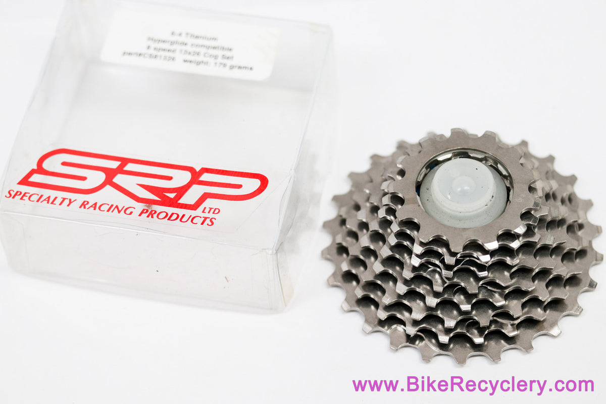 NIB/NOS SRP Titanium 8 Speed Cassette: Road 13-26T - Shimano HG - Blue Spacers