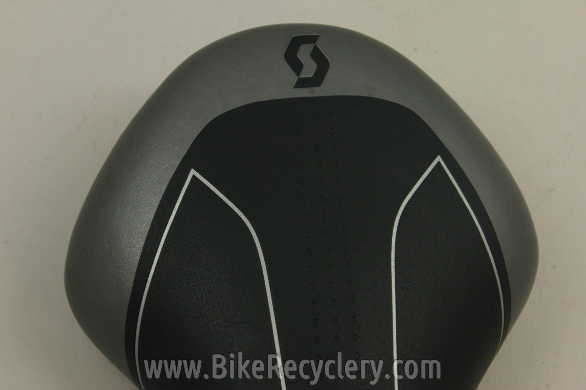 Scott Bike Saddle: Grey / Black Shaped like Fizik Antares, NEW