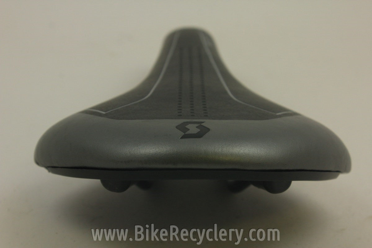 Scott Bike Saddle: Grey / Black Shaped like Fizik Antares, NEW