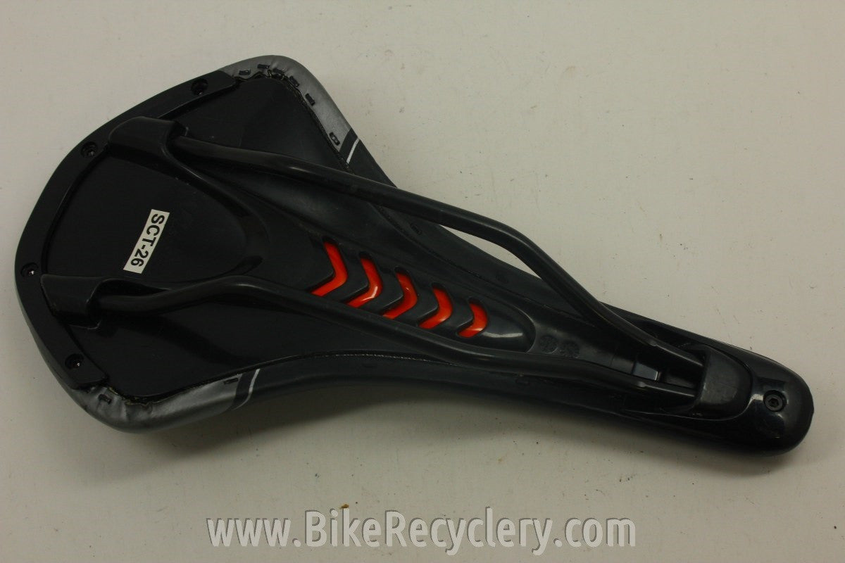 Scott Bike Saddle: Grey / Black Shaped like Fizik Antares, NEW